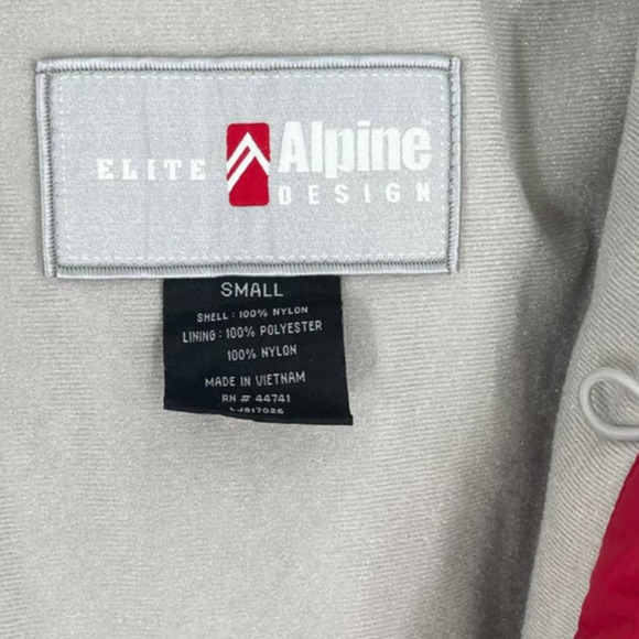 ELITE ALPINE DESIGN MENS RED AND GRAY SKI  COAT - Picture 9 of 9